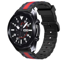 Strap-it® Samsung Galaxy Watch 3 Special Edition band 45mm (zwart/rood)