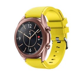 Strap-it® Samsung Galaxy Watch 3 41mm siliconen bandje (geel)