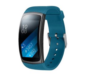 Strap-it® Samsung Gear Fit 2 / Gear Fit 2 Pro siliconen bandje (blauw)