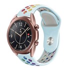 Strap-it® Strap-it Samsung Galaxy Watch 3 sport band 41mm (lichtblauw/kleurrijk)