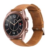 Strap-it® Samsung Galaxy Watch 3 - 41mm leren bandje (bruin)