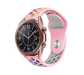 Strap-it® Samsung Galaxy Watch 3 sport band 41mm (roze/kleurrijk)