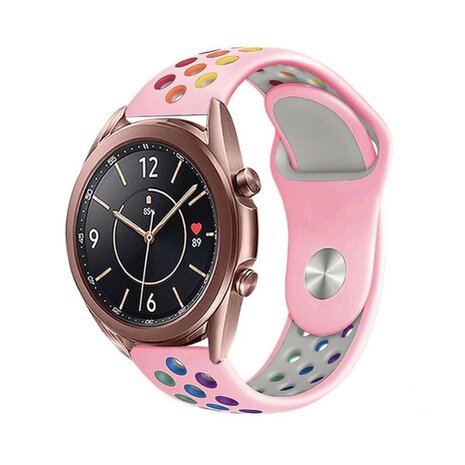Strap-it® Strap-it Samsung Galaxy Watch 3 sport band 41mm (roze/kleurrijk)
