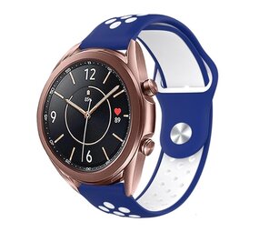 Strap-it® Samsung Galaxy Watch 3 sport band 41mm (blauw/wit)