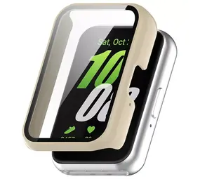 Strap-it® Samsung Galaxy Fit 3 PC hard case met glas (beige) Strap-it® Samsung Galaxy Fit 3 PC hard case met glas (beige)