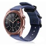 Strap-it® Samsung Galaxy Watch 3 - 41mm nylon gesp band (blauw)
