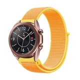 Strap-it® Samsung Galaxy Watch 3 - 41mm nylon bandje (lichtgeel)