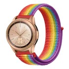 Strap-it® Strap-it Samsung Galaxy Watch 42mm nylon band (regenboog)