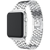 Strap-it® Apple Watch stalen vis band (zilver)