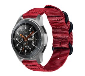Strap-it® Samsung Galaxy Watch 46mm nylon gesp band (rood)