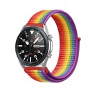 Strap-it® Strap-it Samsung Galaxy Watch 3 - 45mm nylon band (regenboog)