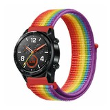 Strap-it® Huawei Watch GT 2 nylon band (regenboog)