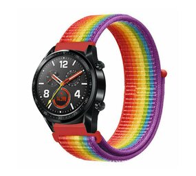 Strap-it® Huawei Watch GT 2 nylon band (regenboog)