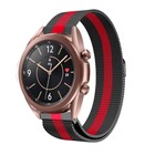 Strap-it® Strap-it Samsung Galaxy Watch 3 Milanese band 41mm (zwart/rood)