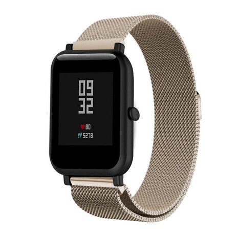 Strap-it® Strap-it Xiaomi Amazfit Bip Milanese band (champagne)
