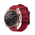 Strap-it® Strap-it Samsung Galaxy Watch 3 - 41mm nylon gesp band (rood)