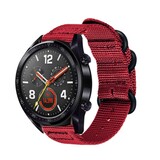 Strap-it® Huawei Watch GT 2 nylon gesp band (rood)