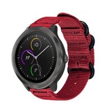 Strap-it® Garmin Venu nylon gesp band (rood)