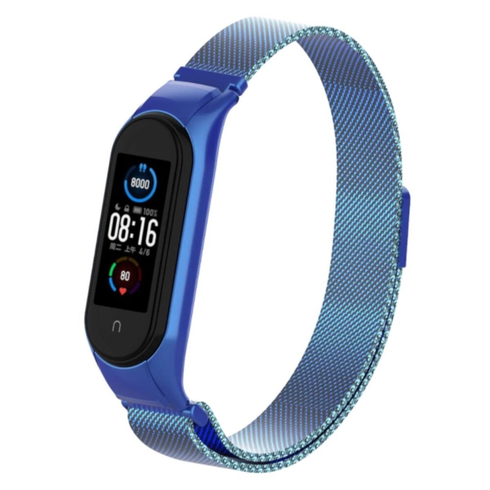 Strap-it® Strap-it Xiaomi Mi Band 6 Milanese band (blauw)