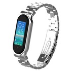 Strap-it® Strap-it Xiaomi Mi Band 6 stalen bandje (zilver)