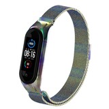 Strap-it® Xiaomi Mi Band 6 Milanese band (regenboog) Strap-it® Xiaomi Mi Band 6 Milanese band (regenboog)
