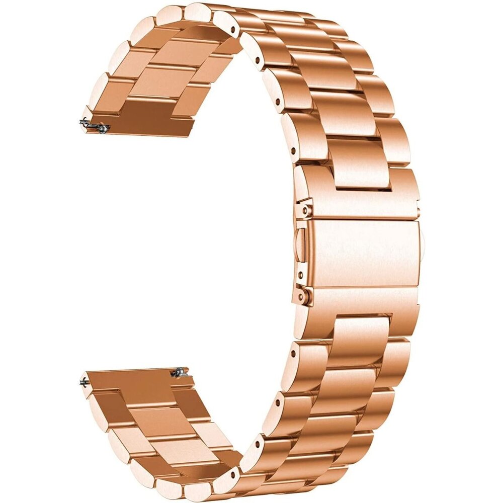 Strap-it® Strap-it Stalen horlogeband 22mm - universeel - rosé goud