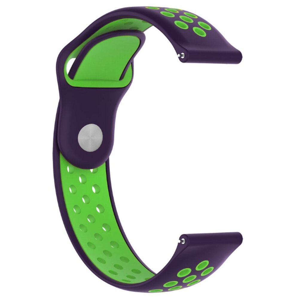 Strap-it® Strap-it Horlogeband 22mm sport universeel (paars/groen)