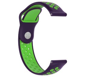 Strap-it® Horlogeband 22mm sport universeel (paars/groen)