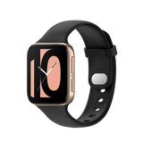 Strap-it® Oppo Watch siliconen bandje (zwart)