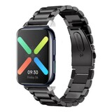 Strap-it® Oppo Watch stalen band (zwart)