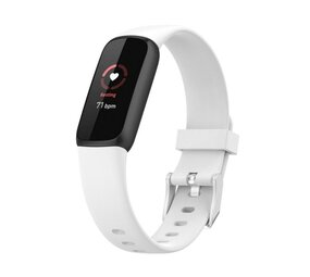 Strap-it® Fitbit Luxe siliconen bandje (wit)