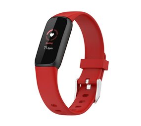 Strap-it® Fitbit Luxe siliconen bandje (rood)