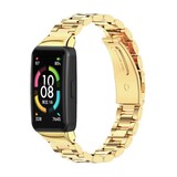 Strap-it® Huawei Band 6 stalen band (goud)