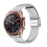 Strap-it® Samsung Galaxy Watch 3 41mm roestvrij stalen band (zilver)