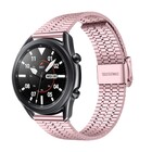 Strap-it® Strap-it Samsung Galaxy Watch 3 45mm roestvrij stalen band (rosé pink)