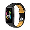Strap-it® Strap-it Huawei Band 6 sport bandje (zwart/geel) Strap-it® Strap-it Huawei Band 6 sport bandje (zwart/geel)