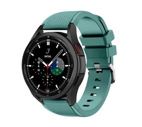 Strap-it® Samsung Galaxy Watch 4 Classic 46mm siliconen bandje (dennengroen)