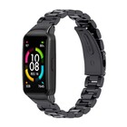 Strap-it® Strap-it Huawei Band 6 stalen band (zwart)