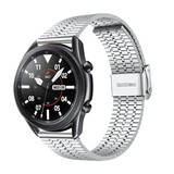 Strap-it® Samsung Galaxy Watch 3 45mm roestvrij stalen band (zilver)