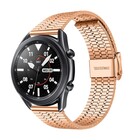 Strap-it® Strap-it Samsung Galaxy Watch 3 45mm roestvrij stalen band (rosé goud)