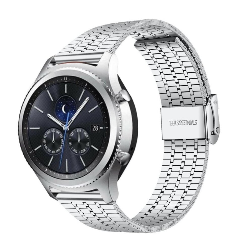 Strap-it® Strap-it Samsung Gear S3 roestvrij stalen band (zilver)