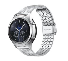 Strap-it® Samsung Gear S3 roestvrij stalen band (zilver)