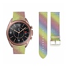 Strap-it® Strap-it Samsung Galaxy Watch 3 41mm leren glitter bandje (regenboog) Strap-it® Strap-it Samsung Galaxy Watch 3 41mm leren glitter bandje (regenboog)