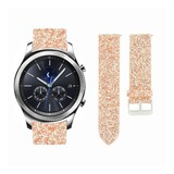 Strap-it® Samsung Gear S3 leren glitter bandje (rosé goud)