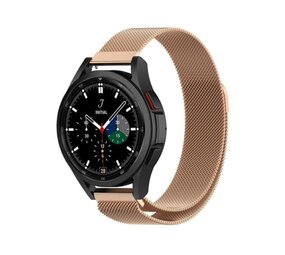 Strap-it® Samsung Galaxy Watch 4 Classic 42mm Milanese band (rosé goud)