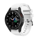 Strap-it® Samsung Galaxy Watch 4 Classic 42mm siliconen bandje (wit) Strap-it® Samsung Galaxy Watch 4 Classic 42mm siliconen bandje (wit)