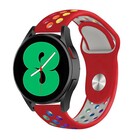 Strap-it® Strap-it Samsung Galaxy Watch 4 - 40mm sport band (rood/kleurrijk)