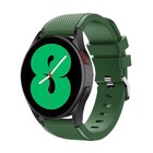 Strap-it® Strap-it Samsung Galaxy Watch 4 - 44mm siliconen bandje (legergroen)