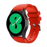 Strap-it® Samsung Galaxy Watch 4 - 44mm siliconen bandje (rood)