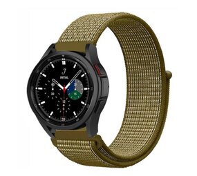 Strap-it® Samsung Galaxy Watch 4 Classic 42mm nylon band (olijf)